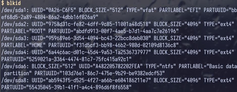 blkid